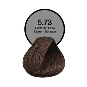 Coloração Permanente Acquaflora 5.73 Castanho Claro Marrom Dourado 60g