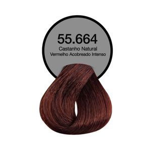 Coloração Permanente Acquaflora 55.664 Castanho Claro Vermelho Intenso Acobreado 60g