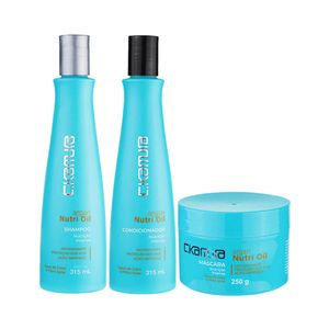 Kit Shampoo + Condicionador + Máscara C.Kamura Argan Nutri-Oil