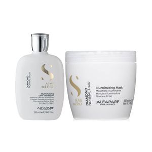 Kit Shampoo + Máscara Alfaparf Semi Di Lino Diamond