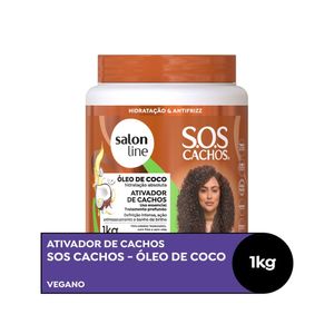 Ativador de Cachos Salon Line SOS Cachos Óleo de Coco Salon Line 1000g