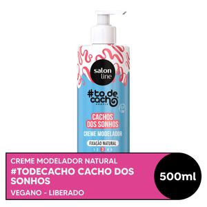 Creme Modelador #todecacho Cacho dos Sonhos Fixação Natural Salon Line 500ml