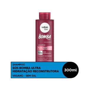 Shampoo SOS Bomba Ultra Hidratação Reconstrutora Salon Line 300ml