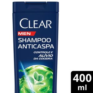 Shampoo Anticaspa Clear Men Controle e Alívio da Coceira 400ml