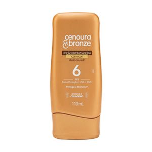 Loção Bronzeadora com Cor FPS 6 Cenoura e Bronze 110ml