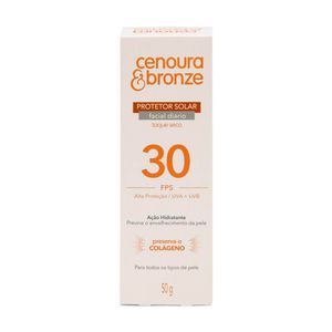 Protetor Solar Facial Cenoura E Bronze FPS 30 50g