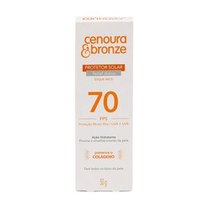 Protetor Solar Facial Cenoura e Bronze FPS 70 50g