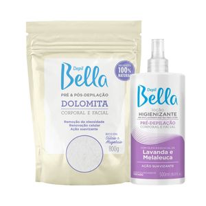 Kit Dolomita Depil Bella + Loção Higienizante Lavanda e Melaleuca