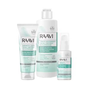 Kit Raavi Facial Controle da Oleosidade Sabonete + Tônico + Sérum