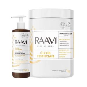 Kit Raavi Corporal Óleos Essenciais Creme de Massagem + Óleo Vegetal