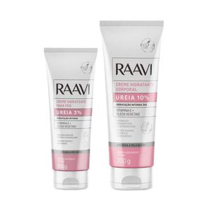 Kit Raavi Ureia Creme Corporal + Creme para Pés