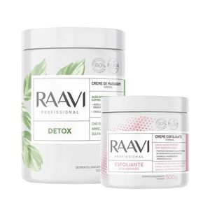 Kit Raavi Corporal Creme de Massagem Detox + Creme Esfoliante Alta Abrasão