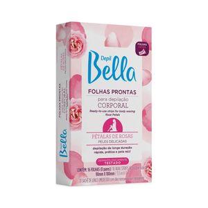 Folhas Prontas Depil Bella Corporal Pétalas de Rosas 16 Unidades