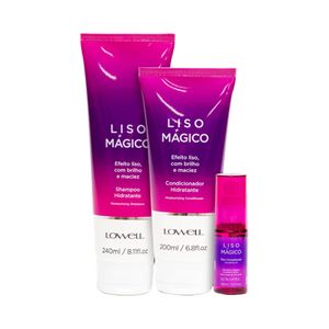 Kit Shampoo + Condicionador + Óleo Lowell Liso Mágico
