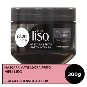 Máscara Capilar Matizadora Salon Line Meu Liso Preto 300g