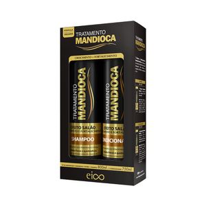 Kit Eico Tratamento Mandioca Shampoo 800ml + Condicionador 750ml