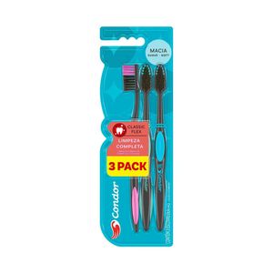 Escova Dental Condor Classic Flex com 3 Unidades