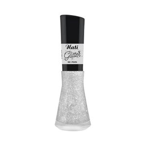 Esmalte Nati Glitter Incolor Prata