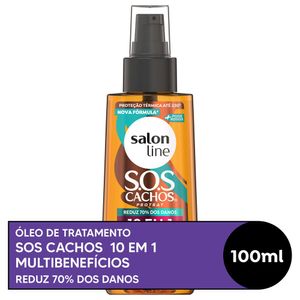 Óleo de Tratamento SOS Cachos 10 EM 1 Multibenefícios Salon Line 100ml