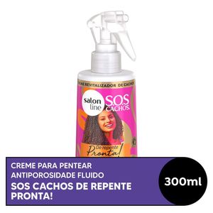 Creme para Pentear Salon Line Fluido SOS Cachos De Repente Pronta 300ml