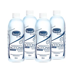 Kit Removedor de Esmalte Ideal com Silicone 500ml 4 unidades