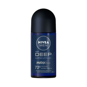 Desodorante Antitranspirante Nivea Men Roll-on Deep MaxxTech Carvão Ativado 50ml