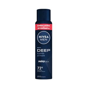 Desodorante Antitranspirante Nivea Men Aerossol Deep MaxxTech Carvão Ativado 200ml