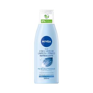 Loção 2 em 1 Nivea Leite de limpeza + Tônico Refrescante 200ml