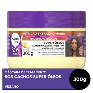 Máscara de Tratamento SOS Cachos Manteiga Extranutritiva Super Óleos Salon Line 300g