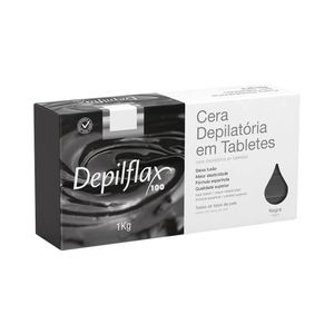 Cera Epilatória Depilflax Tablete Negra 1kg