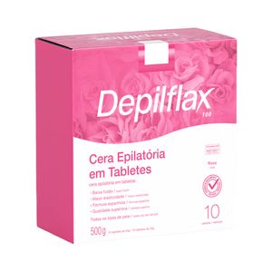 Cera Epilatória Depilflax Tablete Rosa 500g