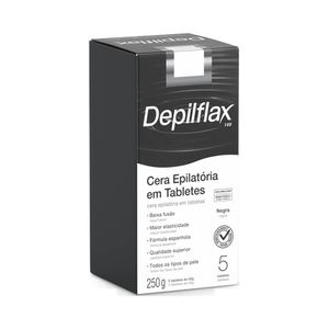 Cera Epilatória Depilflax Tablete Negra 250g