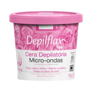 Cera Epilatória Depilflax Microondas Rosa 100g