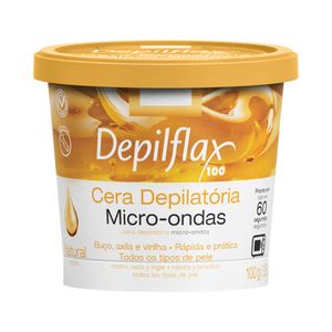 Cera Epilatória Depilflax Microondas Natural 100g