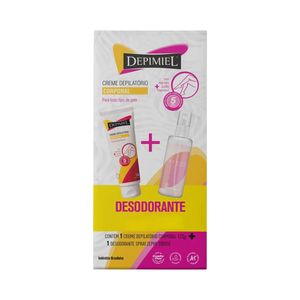 Kit Depimiel Creme Depilatório Corporal 120g + Desodorante Spray Zephy 100ml
