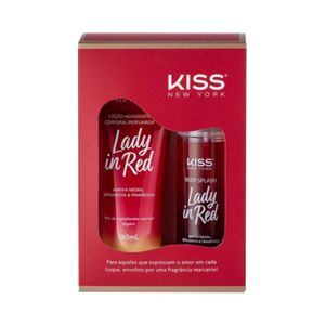 Kit Kiss New York Body Splash + Loção Corporal Lady in Red