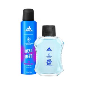 Kit Adidas Colônia Eau de Toilette 100ml + Desodorante 150ml UEFA Best Of The Best