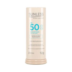 Protetor Facial Stick Sunless FPS 50 com Base Extra Clara 12g