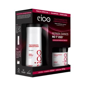 Kit Eico Shampoo 300ml + Máscara 300g Tratamento Obrigatório