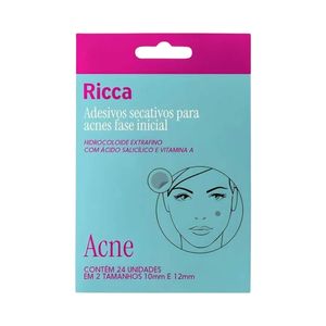 Adesivo Secativo Ricca para Acne Fase Inicial 24 Unidades