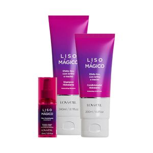 Kit Lowell Shampoo + Condicionador + Óleo Liso Mágico