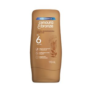 Loção Bronzeadora Cenoura e Bronze com Cor FPS 6 110ml